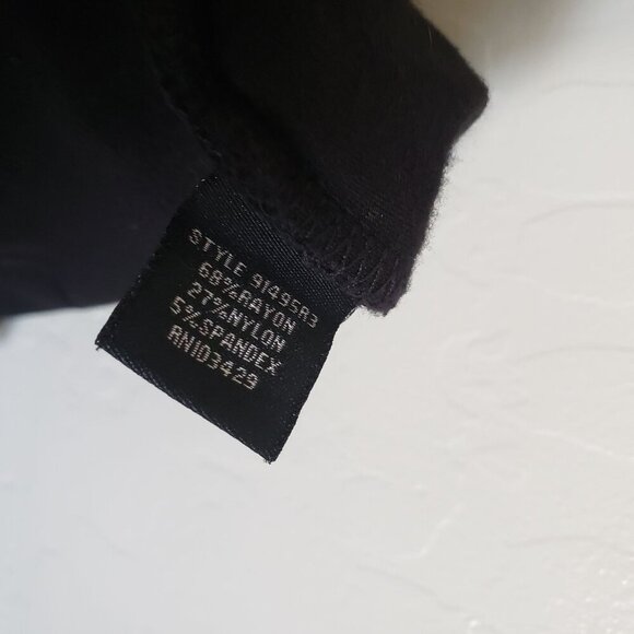 Intro. Stretch Pull-On Pants Black Size Womens Medium Pockets Soft Knit Mid-Rise - Picture 8 of 9